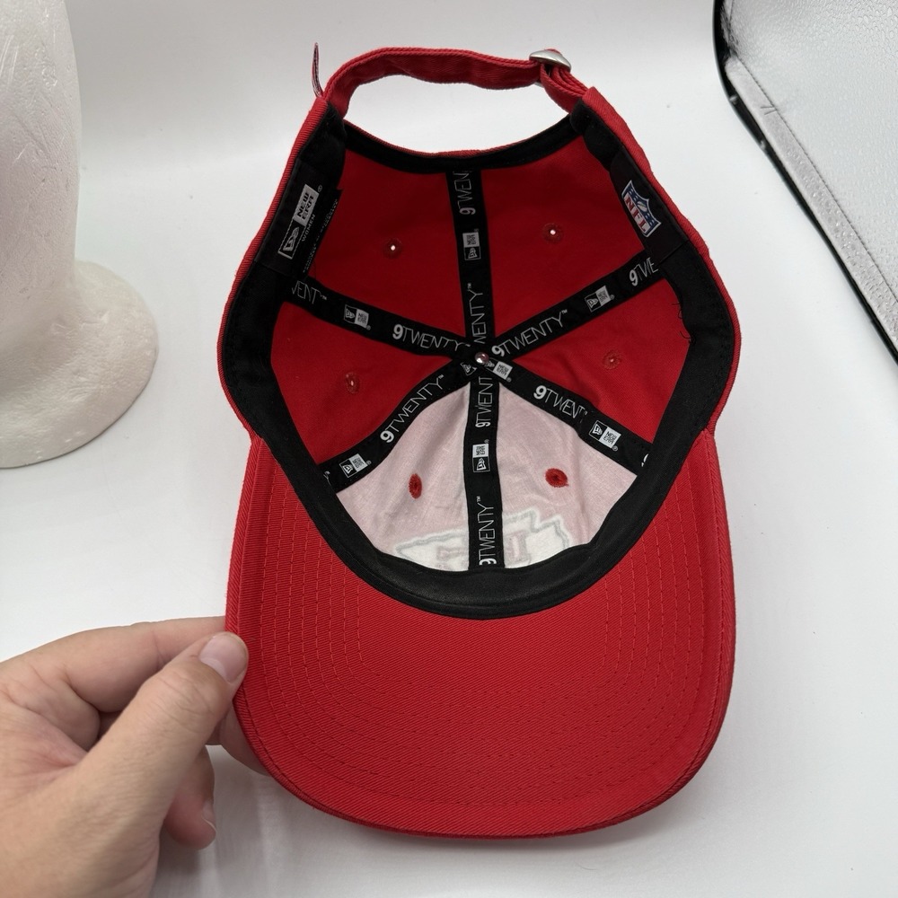 Kansas City Chiefs NFL New Era Hat Women's Red Adjustable Strapback Baseball Cap - Picture 5 of 6